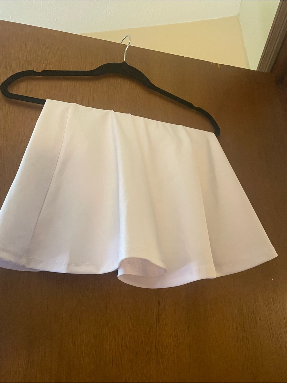SHEIN White Mini Skater Skirt